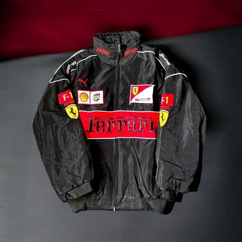 Vintage style nascar formula 1 lamborghini embroidered racing jacket ...
