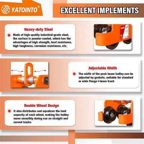 YATOINTO TOYO-INTL Dual Wheels Beam Trolley, Adjustable I India | Ubuy