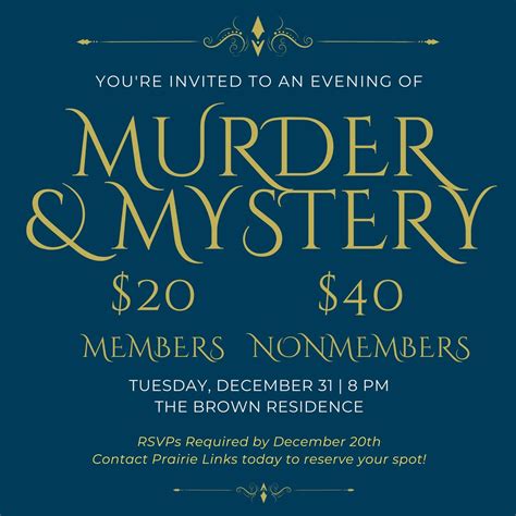 Wild West Murder & Mystery NYE Party @ Prairie Links, 19 Eagle Ridge Dr ...