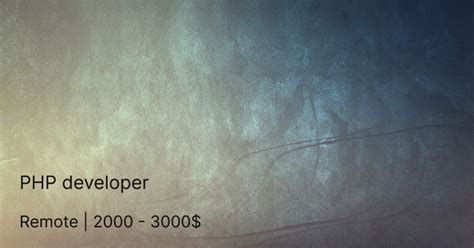 PHP developer — Teletype