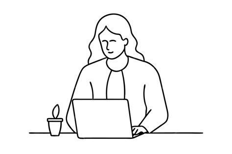Person Using Computer Drawing 的图像结果