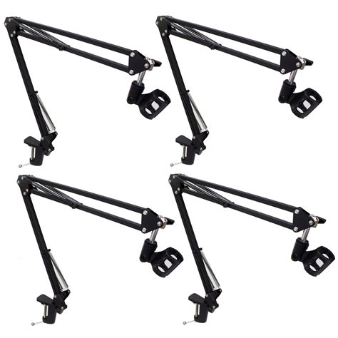 (Qty 4) Technical Pro Microphone Suspension Stand, Height Adjustable ...