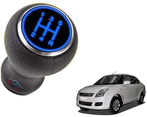 WolkomHome LED Blue Light Manual Transmission Gear Shifting Knob Black ...