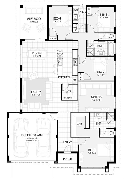 Modern 4 Bedroom House Plans: Single Story Living At Its Finest - House ...