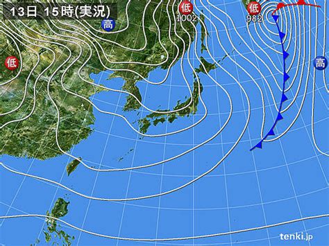 過去の実況天気図(2023年12月13日) - 日本気象協会 tenki.jp