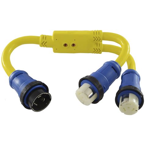 Buy Conntek Marine Shore Power 3-Feet Y Adapter 50A 125/250V Locking ...