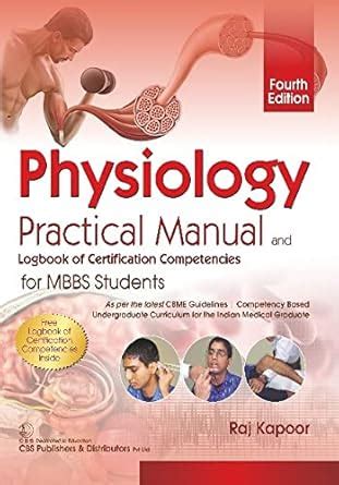 Buy Physiology Practical Manual And Logbook Of Certification ...