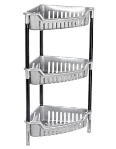 Kuber Industries Multiuses Plastic 3 Tier Triangle Corner Space Saving ...