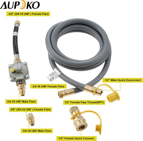 Buy Aupoko 1/2 Quick Connect Natural Gas Kit for Grills, 10FT Natural ...