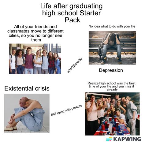 Life after graduating high school starter pack | /r/starterpacks ...