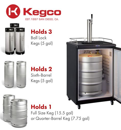 Kegco Z163B-1NK Single Tap Digital Draft Beer Kegerator - Black Beer ...