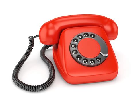 Red old-fashioned telephone | Premium Photo