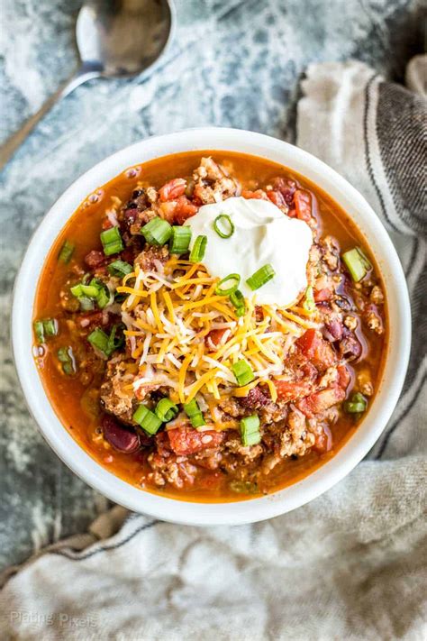 Healthy Turkey Chili Recipe - Plating Pixels
