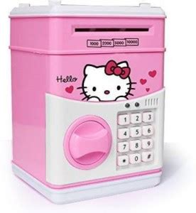 Jeevika Gallery Mini Electric Secret Password Safe ATM Piggy Bank Money ...