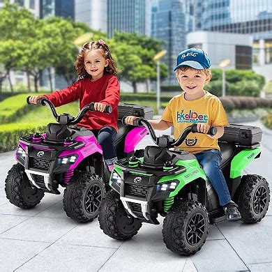 Costway 6V Toddler Ride On Electric Car ATV with Lights & Music & USB ...