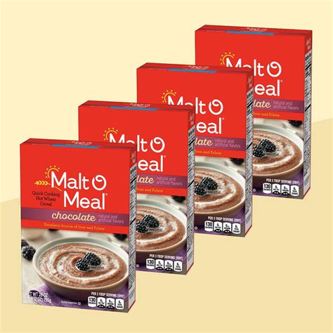 Chocolate Malt-O-Meal Quick Cooking Hot Breakfast Cereal 28oz Box (Pack ...