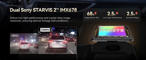 REDTIGER 4K+4K Dash Cam Front and Rear, Dual STARVIS 2 IMX678 Sensor, 5 ...