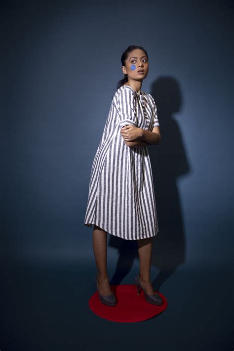 Charcoal White Striped Tunic – Silai Studio