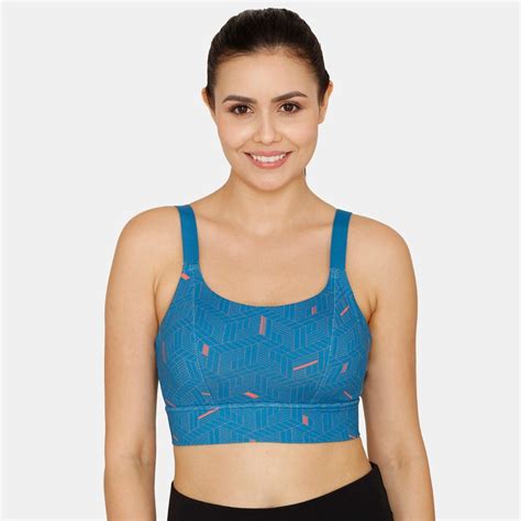 Buy Zivame Zelocity High Impact Quick Dry Sports Bra - Faience Online