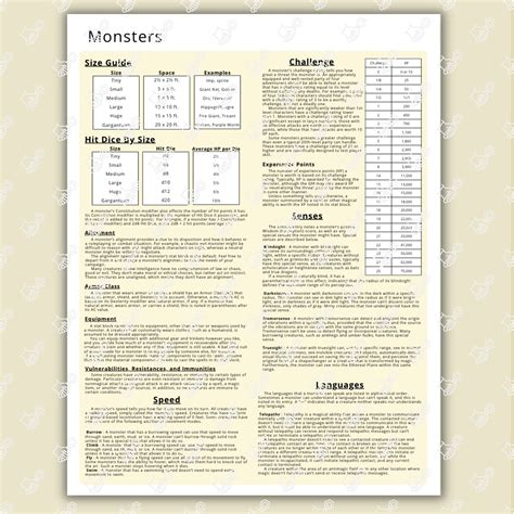 DND Monster Guide - for New Players (or the Easily Confused) - PDF ...