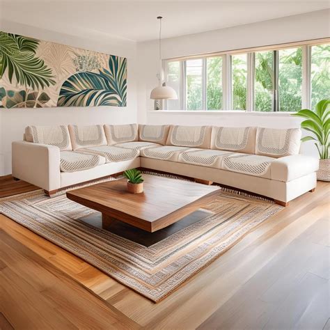 The Furnishers Premium Chenille Woven Anti-Slip 6 Seater L-Shape Sofa ...