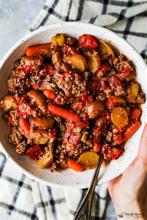 Crockpot Ground Beef Stew – Easy Crockpot Dinner Recipe