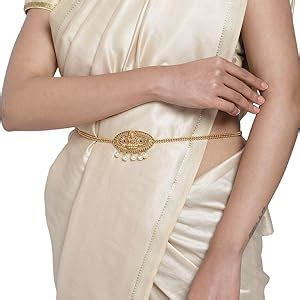 Buy AccessHer Gold-Toned & Ruby Artificial Stone Studded Matte ...