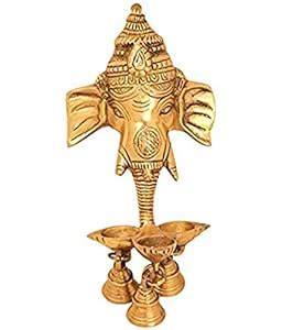 Buy Ananya INC Brass Ganesh Hanging Deep with Bells 9 Inch Showpiece ...
