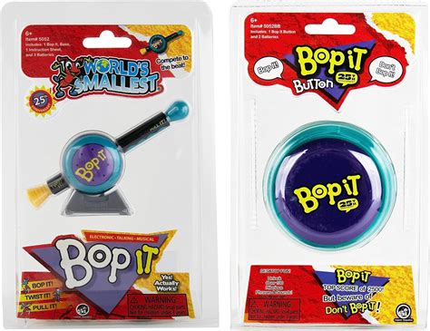 Worlds Smallest Bop It & Button Set - Plastic, Kid-friendly, Beginner - Bundle of 2 : Amazon.co ...