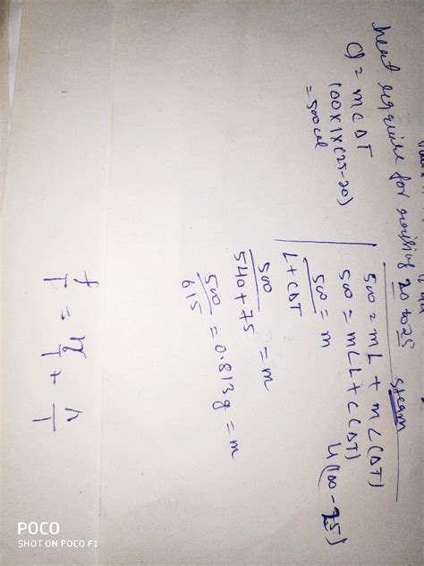 The amount of heat required to convert 1 g of ice (specific 0.5 cal at ...