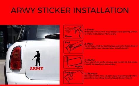 ARWY Army car Sticker for car Back Sticker for Army Logo Standard Size ...