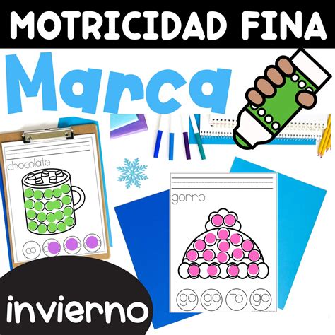 Actividades de Motricidad fina Marca las figuras invierno Winter in ...