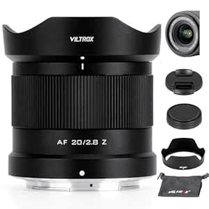 VILTROX 20mm F2.8 f/2.8 Z-Mount Lens, Full Frame Wide Angle Prime Auto ...