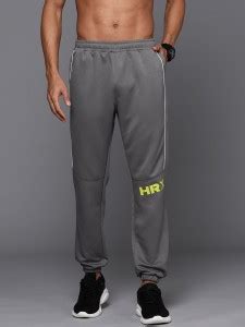 HRX by Hrithik Roshan Checkered Men Grey Track Pants - Buy HRX by ...