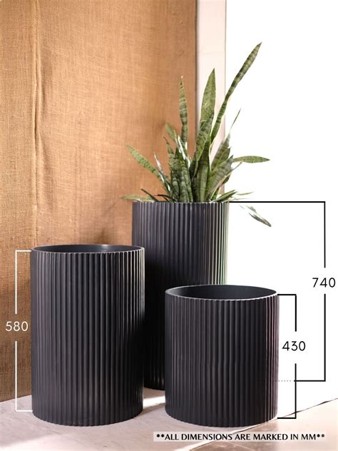 15" Midori Tall Planter (Set of 3)