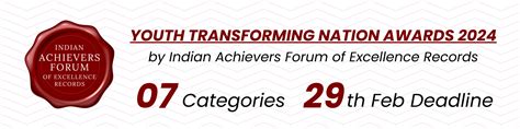 Invitation for Nominations: Youth Transforming Nation Awards 2024 by IAFER