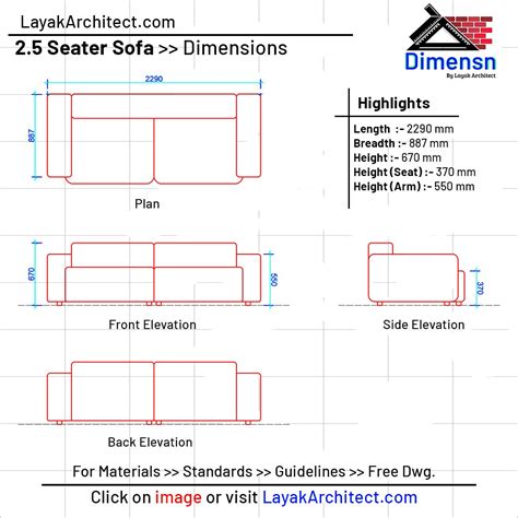 Barcelona Couch Dimensions in mm