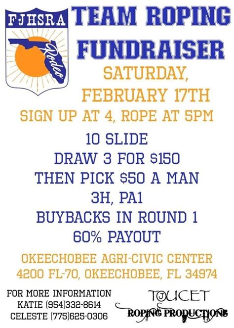 #10 Slide Team Roping (Fundraiser), Okeechobee County Agri-Civic Center ...