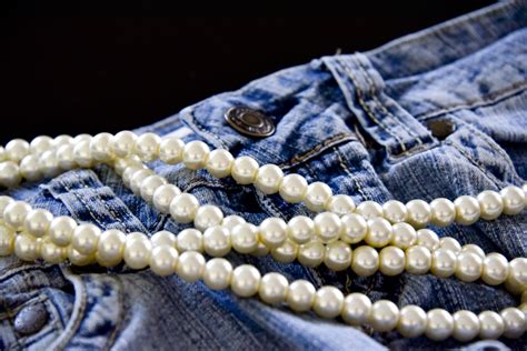 Blue Jeans And Pearls Free Stock Photo - Public Domain Pictures