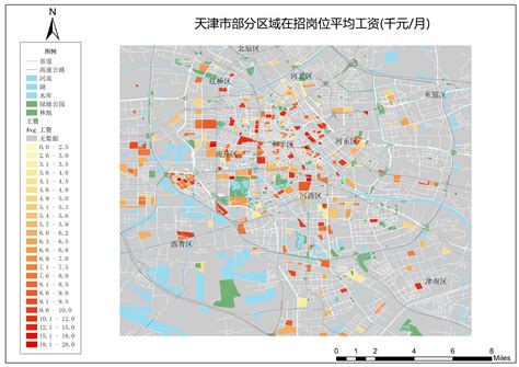 天津市2018年工资热点图-免费共享数据产品-地理国情监测云平台