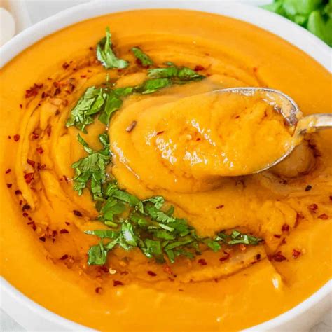 Creamy Red Lentil Soup (Easy One-Pot, High-Protein) - The Plant Based ...