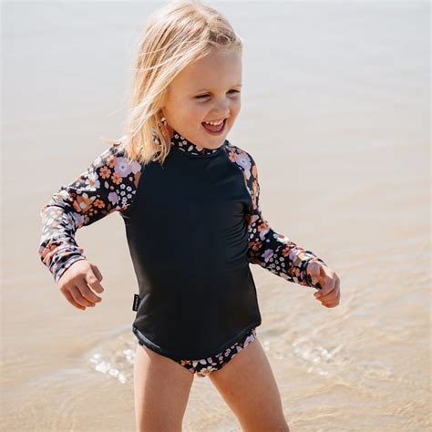 Crywolf Girl's Bathers Long Sleeve Rash Set - Festival - Bambino Beach
