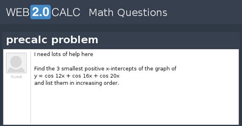 Image result for Pre-Calc Problem Examples