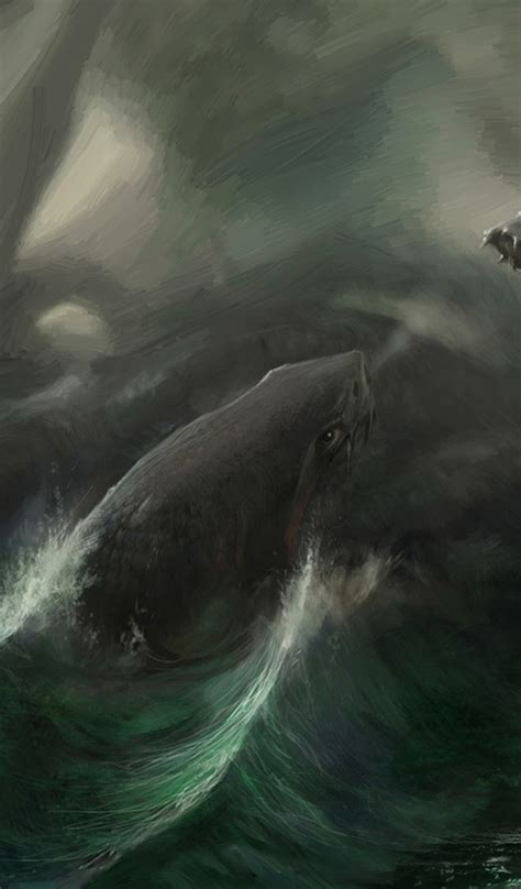 Download wallpaper The ocean, Sea, Wave, Ship, Storm, Monster, Hydra ...