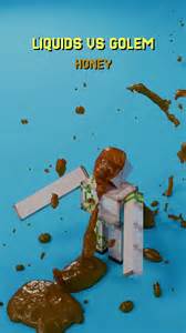 Minecraft golem fluid simulation 💧🗿#minecraft #blender3d #minecraftshorts