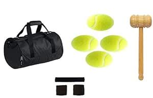 WBR Combo Multipurpose Bag,Bat Hammer,4 Tennis Balls,Head Wrist Towel ...