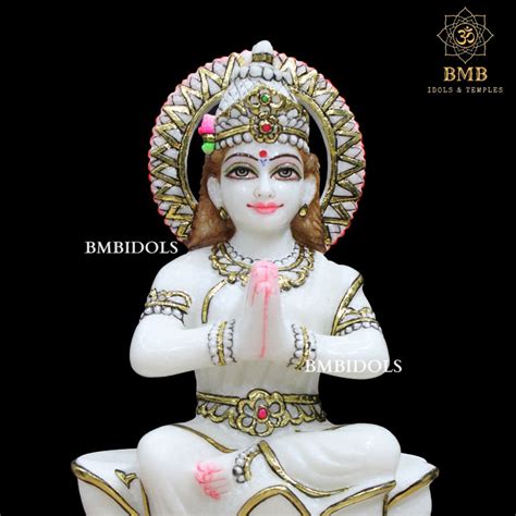 Marble Parvati Mata Murti made in Makrana Marble in 12inches – BMBIDOLS