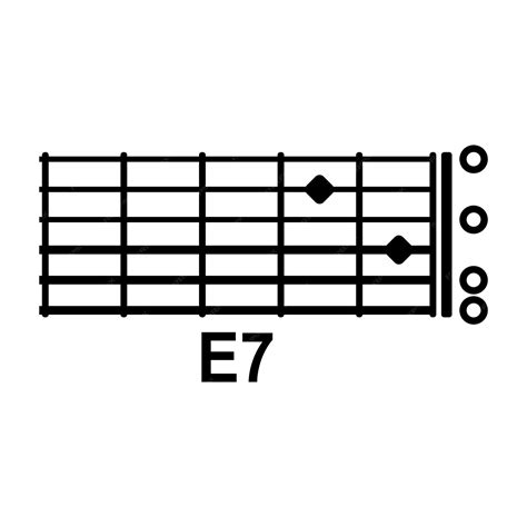 Premium Vector | E7 guitar chord icon basic guitar chord vector ...