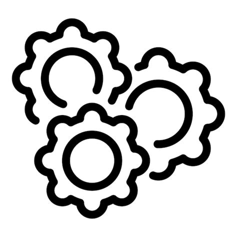 Premium Vector | Black and white gear icons set