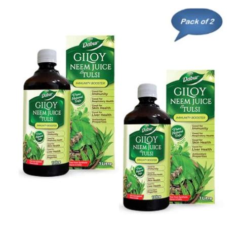 Dabur Giloy Neem Juice(Tulsi) 1 Ltr pack of 2 – Uniqrr.com(यूनिकर)